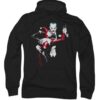 Harley Quinn and Joker on Black HOODIE ZNF08