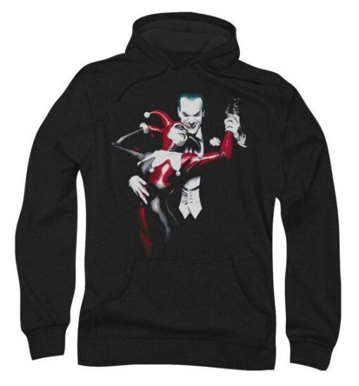 Harley Quinn and Joker on Black HOODIE ZNF08