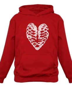 Heart Skeleton Hoodie ZNF08