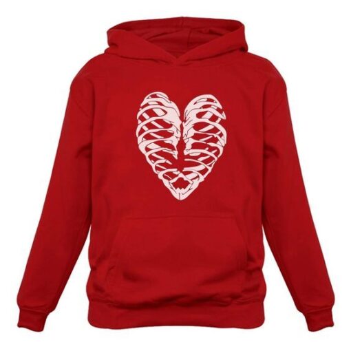 Heart Skeleton Hoodie ZNF08