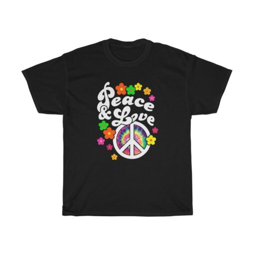 Hippie Peace Sign Peace & Love T-shirt