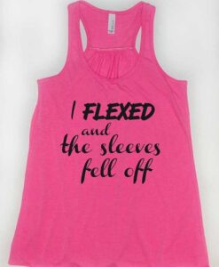 I Flexed And The Sleeves Fell Off Flowy Workout Tank ZNF08