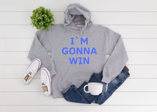 IM GONNA WIN Grey Hoodie ZNF08