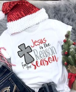 Jesus is the Reason for the Season Glitter Christmas Shirt ZNF08