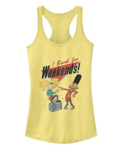 Juniors' Hey Arnold I Break for Weekends Graphic Tank ZNF08