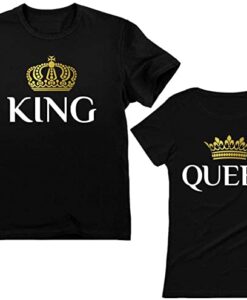 King & Queen Matching Couple T-Shirts THD