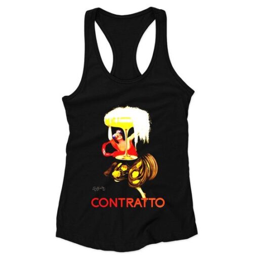 Leonetto Cappiello Contratto Sparkling Wine Woman's Racerback Tank Top ZNF08