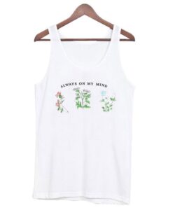 Letter Floral Crop Tanktop ZNF08