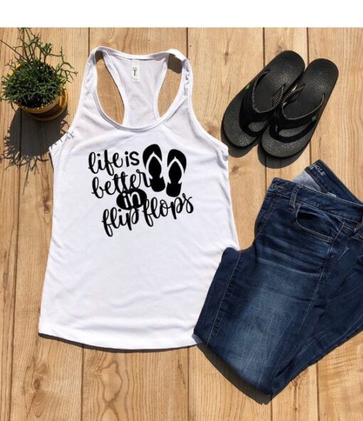 Life is Better in Flip Flops Racerback Tank ZNF08