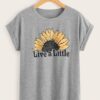 Live A Litter Sunflower T Shirt ZNF08