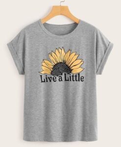 Live A Litter Sunflower T Shirt ZNF08