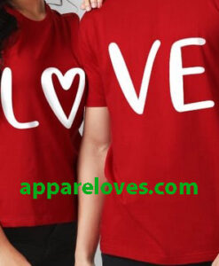 Love Heart Couple T-Shirt thd