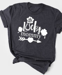 Lucky Mommy Four-Leaf Clover T-Shirt ZNF08