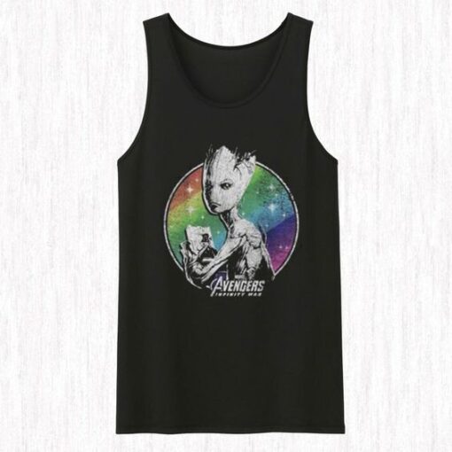 Marvel Avengers Infinity War Groot Rainbow Girls Tank Top ZNF08