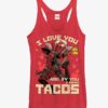 Marvel Deadpool Taco Cupid Girls Tank ZNF08