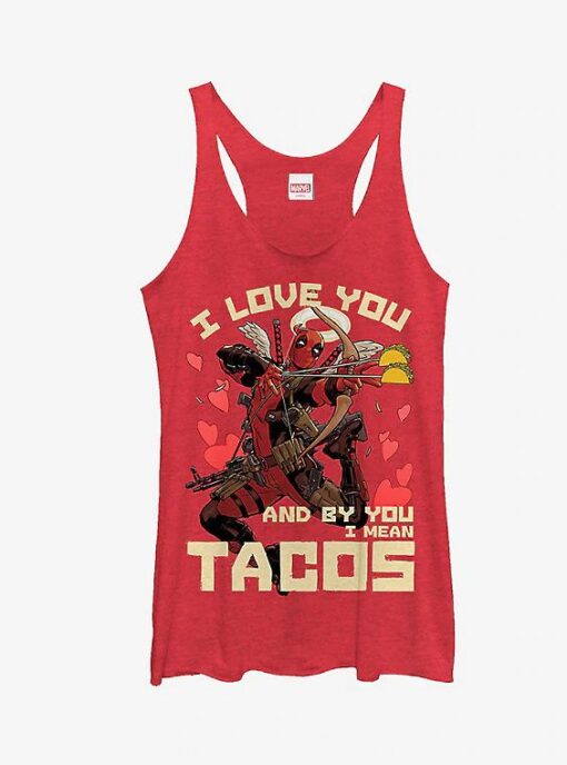 Marvel Deadpool Taco Cupid Girls Tank ZNF08