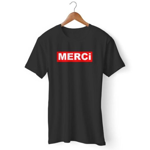 Merci Red Box Logo Man's T-Shirt DAP