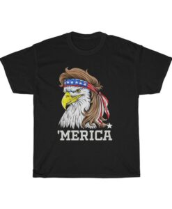 Merica Bald Eagle 4th July T-Shirt