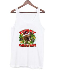 Merry Christmas Bloodhound Dog Gift Tank Top ZNF08