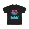 Miami Vice TV Series TV Show Beach Logo Men's Black T-Shirt