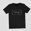 Michelangelo Creation Hands Line Art T shirt thd