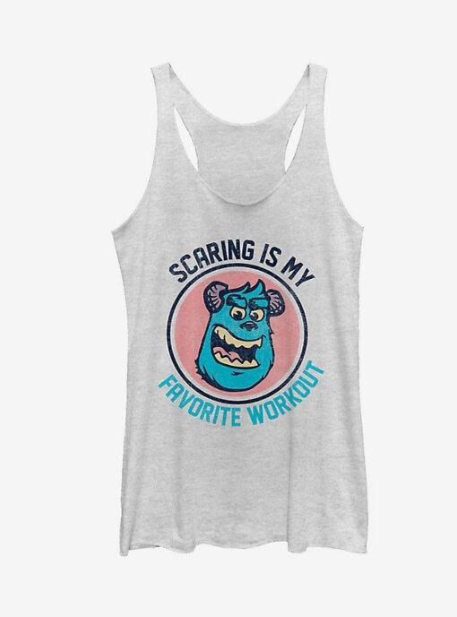 Monsters Inc. Sulley Scaring is My Favorite Workout Girls Tanks ZNF08