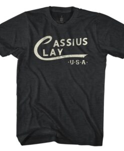 Muhammad Ali Cassius Clay Logo Black Adult T-Shirt