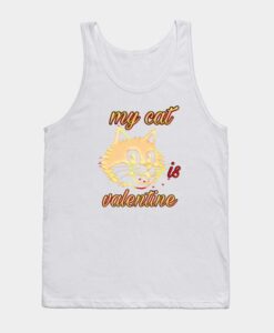 My Valentine Cute Cat Valentine Tank Top ZNF08