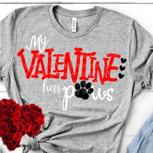 My Valentine paws TSHIRT ZNF08