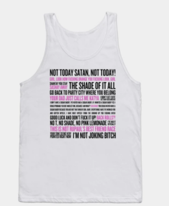 NOT TODAY SATAN Rupaul's Drag TANK TOP THD