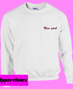 New York Red Text Sweatshirt Men And Women