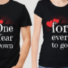 One year down forever to go tshirt COUPLE THD