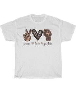 Peace Love Justice Black Lives Matter T-Shirt