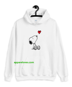 Peanuts Heart Sitting Snoopy Hoodie THD