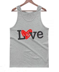 Plaid Love Heart and Arrow Valentine's Day Tank top ZNF08