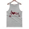 Plaid Love Heart and Arrow Valentine's Day Tanktop ZNF08