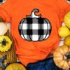 Plaid Pumpkin TSHIRT ZNF08