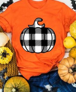 Plaid Pumpkin TSHIRT ZNF08