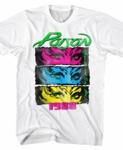 Poison Poison '88 White Adult T-Shirt