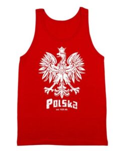 Polska Crest Poland Polish Pride White Eagle Soccer Flag Tank Top ZNF08