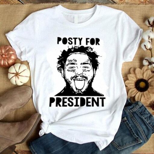 Post Malone posty for president shirt ZNF08