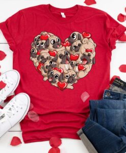 Pug Valentines Day T shirt ZNF08