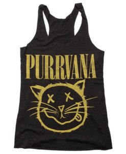 'Purrvana' Nirvana Cat TANK TOP ZNF08