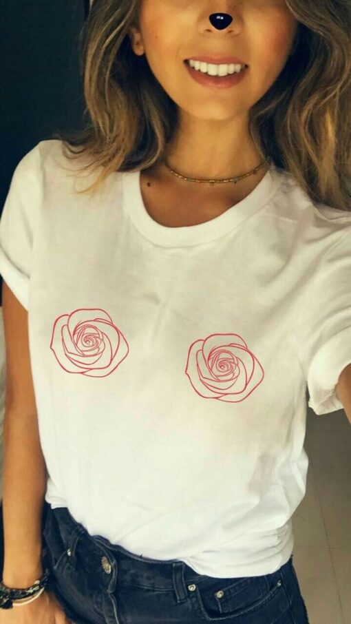 ROSE BOOB T SHIRT THD