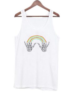 Rainbow Skeleton Hands Tanktop DAP