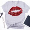 Red Glitter Lips T-Shirt ZNF08