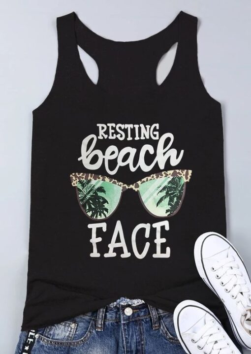 Resting Beach Face Tank ZNF08