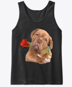 Rose Dog Happy Valentine's Day Tank Top ZNF08