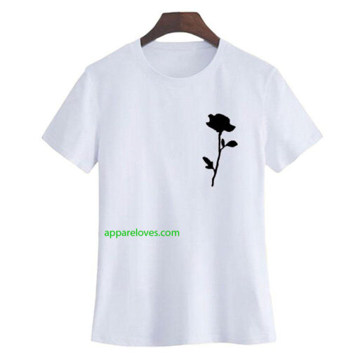 Rose black rose t shirt thd