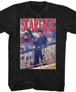 Scarface Railing Shot Black T-Shirt